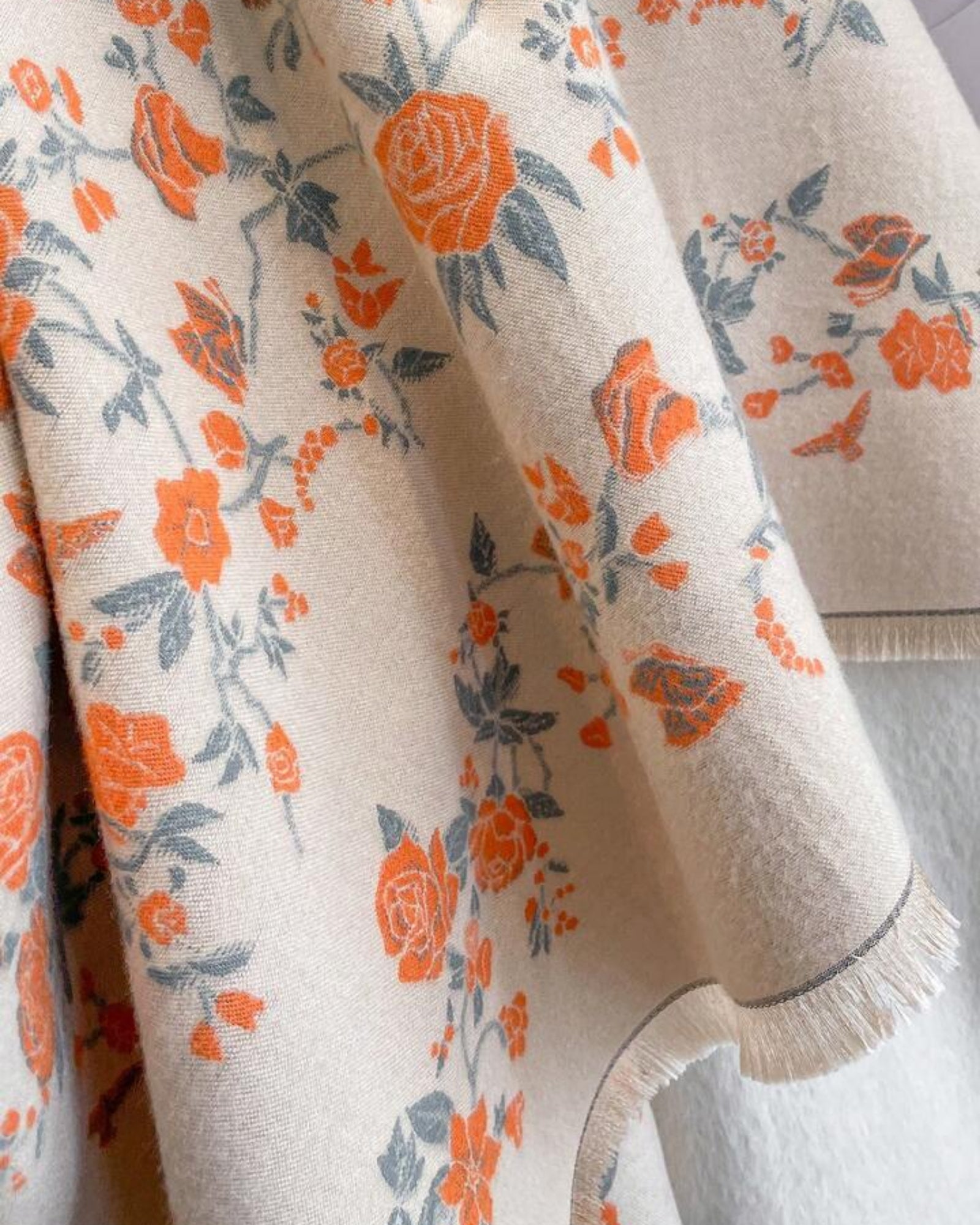 Elegant Rose Wrap Shawl