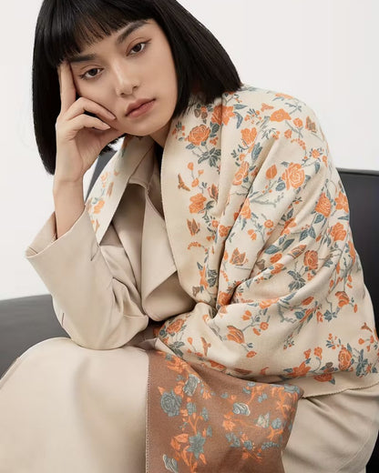 Elegant Rose Wrap Shawl