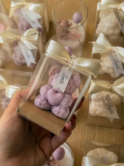 3D Teddy Candles /4 Set