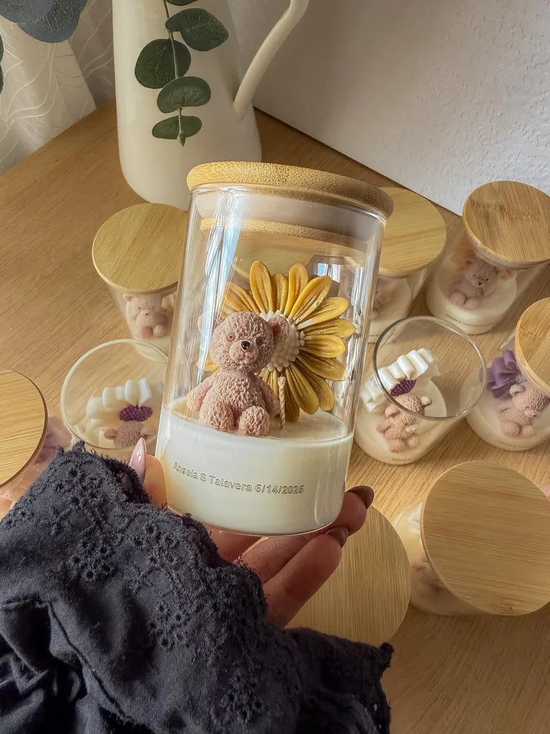 3D Teddy Candles /4 Set