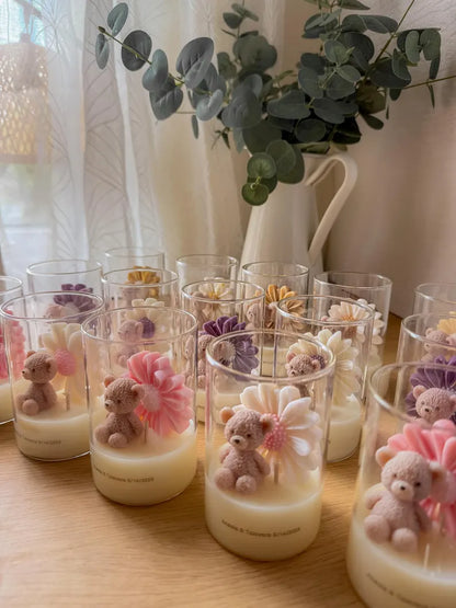 3D Teddy Candles /4 Set