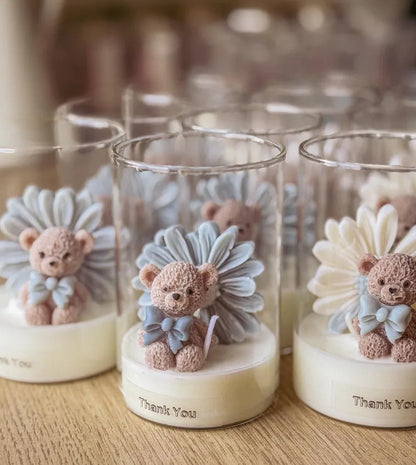 3D Teddy Candles /4 Set